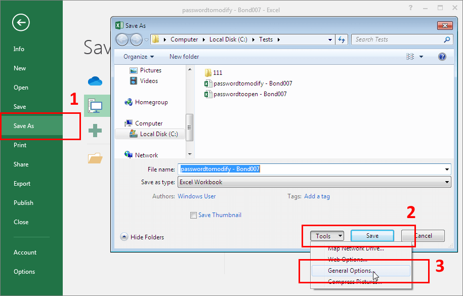 Microsoft Excel 2016-2019. Saving Files