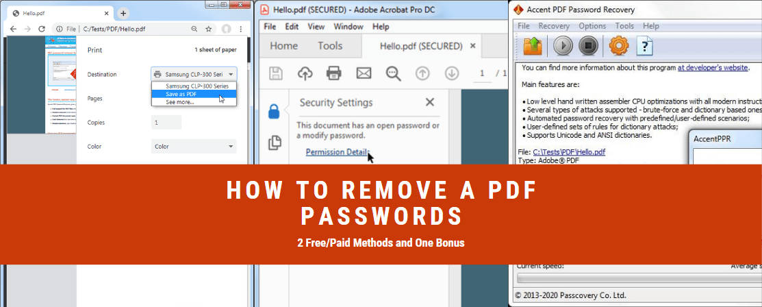 How To Remove The Protection From PDFs 1 For Free 2 For A Fee