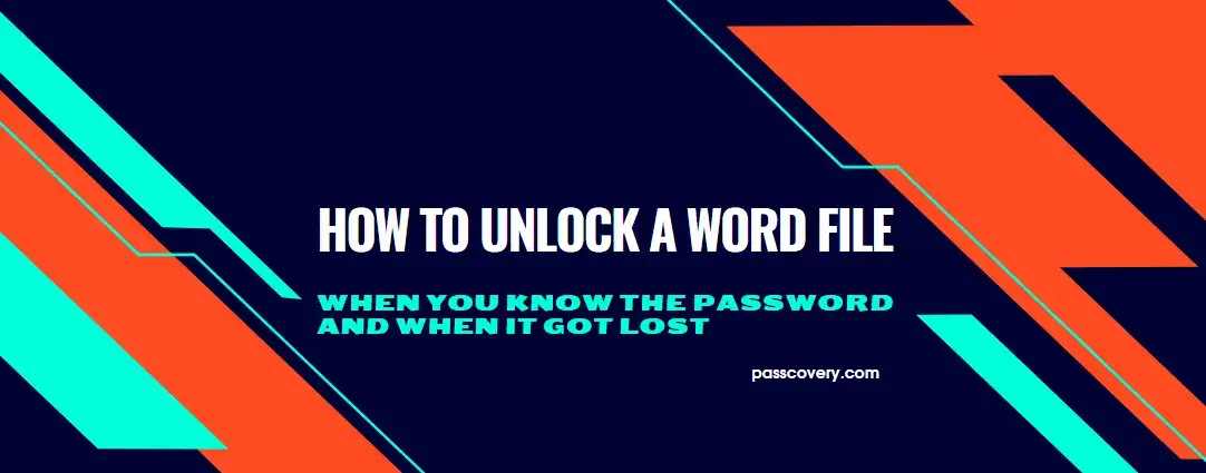 Instructions on how to remove and restore a lost Word password