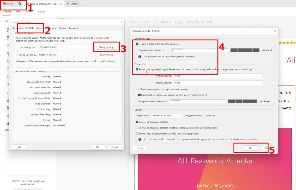 5 steps to remove password protection from a PDF file in Adobe Acrobat Pro