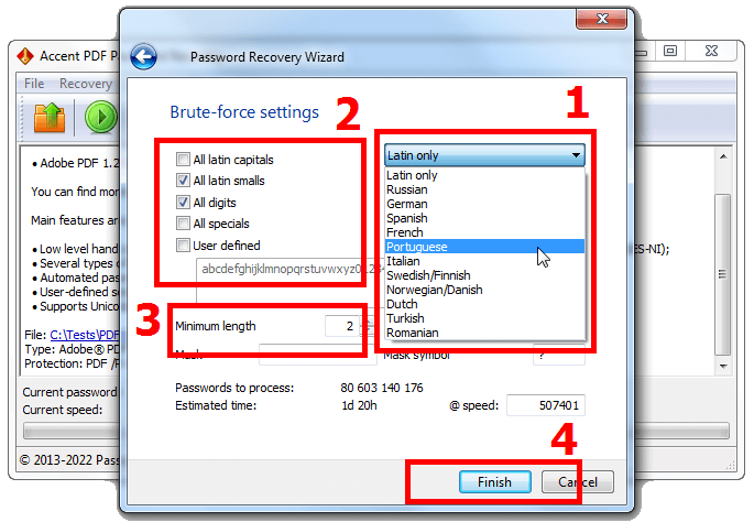 Brute Force Attack Settings in AccentPPR