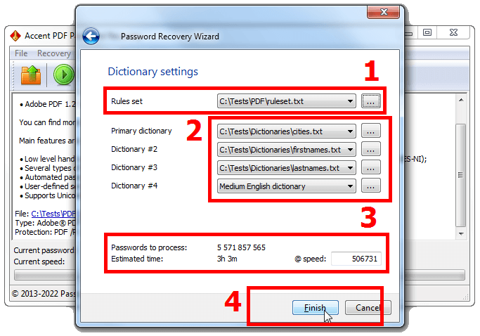 Connecting mutation rules and dictionaries to the attack in AccentPPR