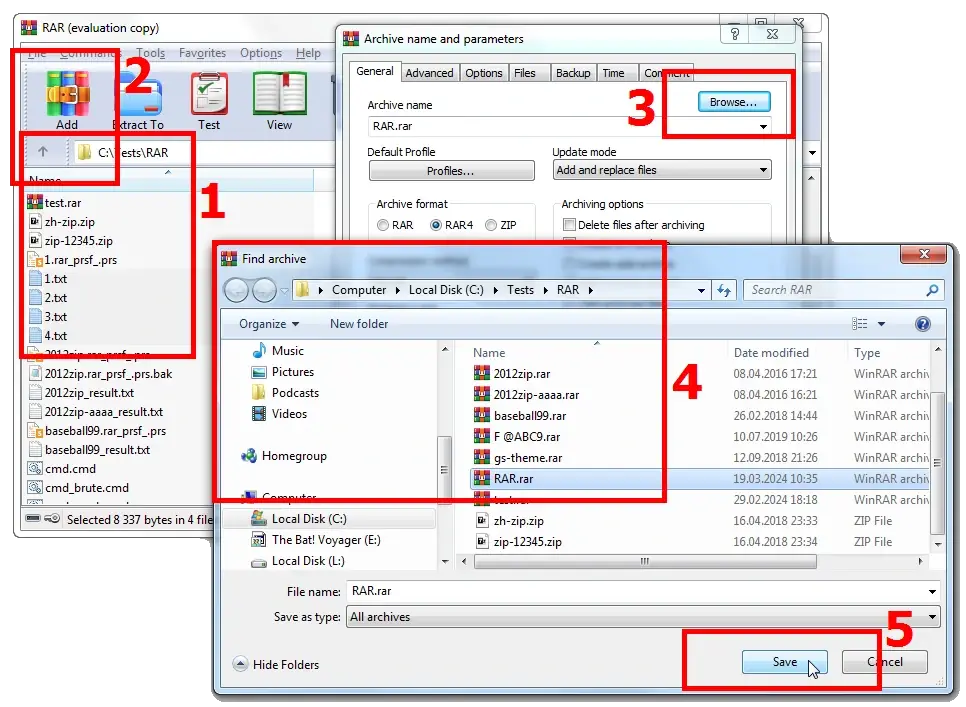 WinRAR: Instructions on How to Add Files to an Existing RAR Archive