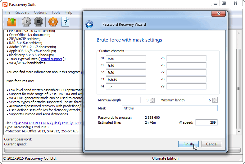 Remove lost word password with extended mask