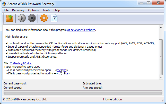 how to open encrypted files