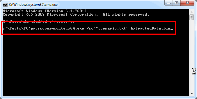 Attack on TrueCrypt password from command-line. Step 6