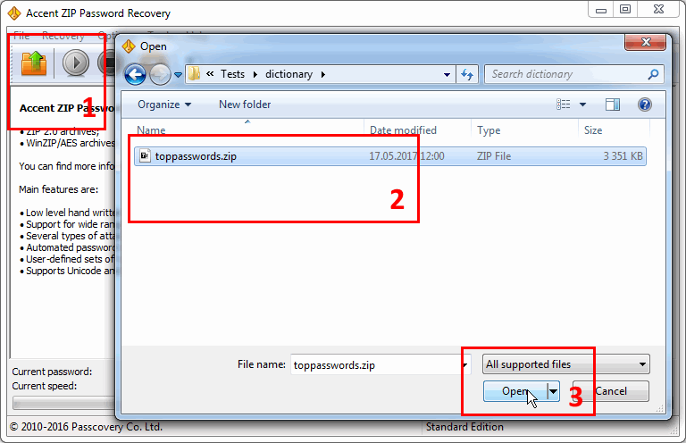 add a password to zip file