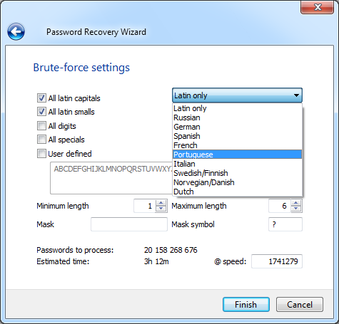 Set brute-force attack settings