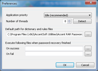 Program settings
