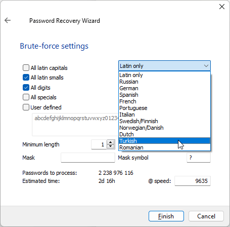 Set brute-force attack settings